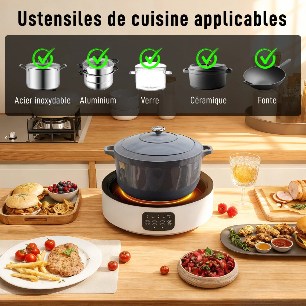 Piastra Grill Barbecue 2in1 Ceramica ¨C Xylo ¨C 2000W 4 Livelli Riscaldamento Infrarossi Bianco