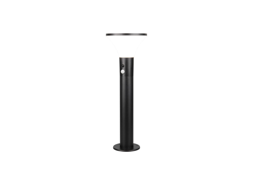 Paletto solare LED GORDA 50 cm nero metallo IP44