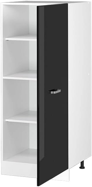 mobile cucina dispensa R-Line, Nero lucido, 60 cm, per la libera combinazione all'interno di sistemi cucina modulari