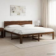 Letto matrimoniale con testiera ROSTOCK Marrone Scuro 3405434