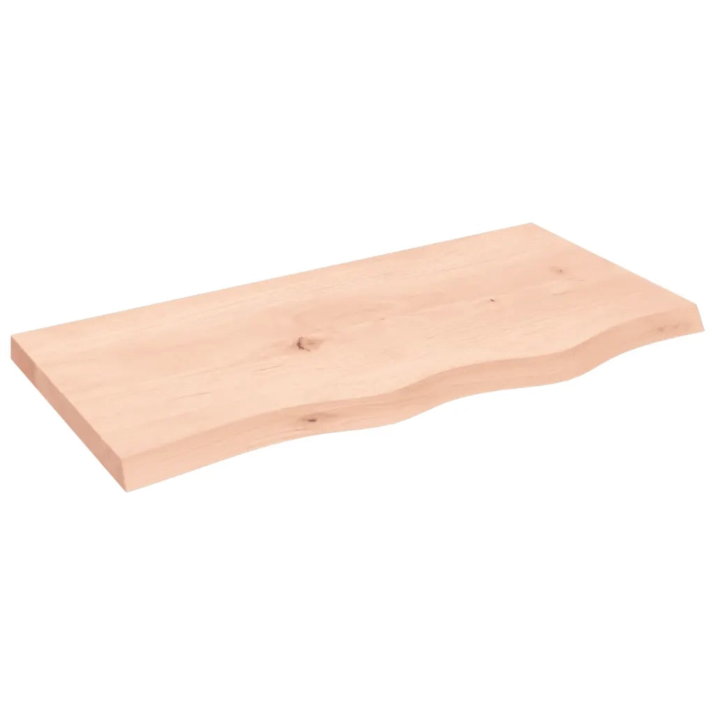 Piano Bagno 80x40x(2-4) cm in Legno Massello Non Trattato 3156021