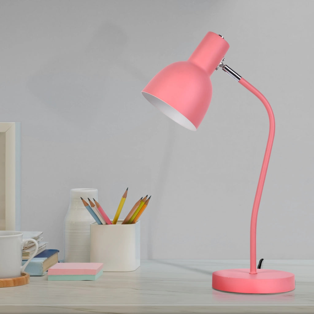 Lampada da scrivania rosa E27 MIMI Polux 50 cm metallo