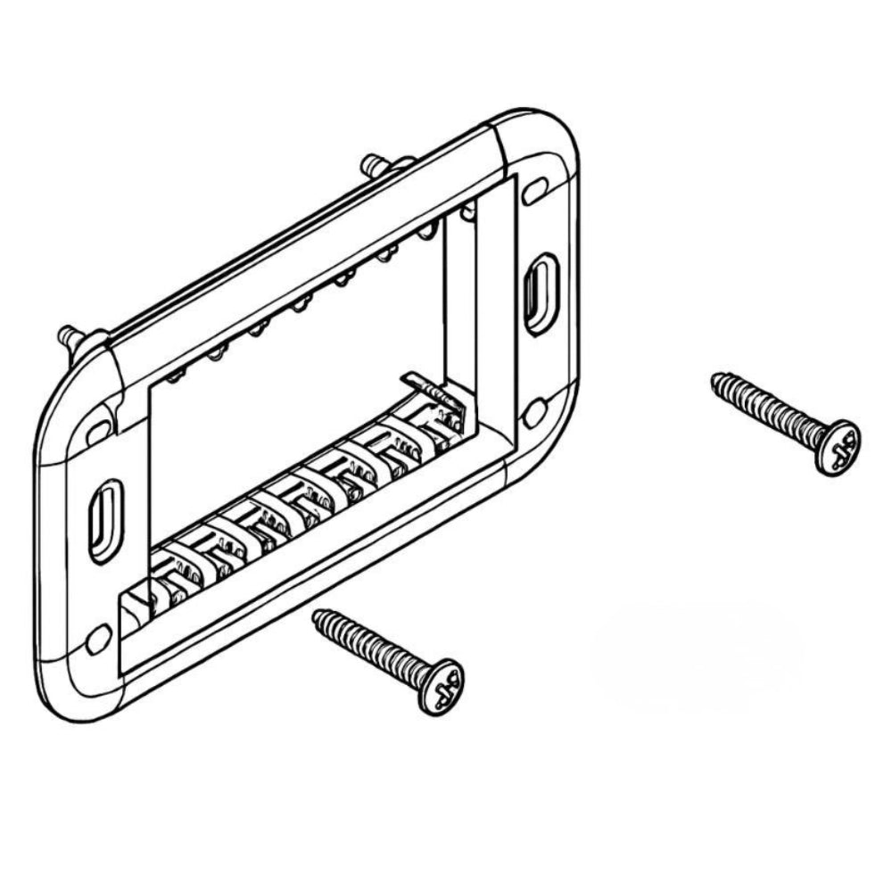 Bticino living now supporto con valva di protezione per placche modulari *** numero posti 4 moduli, confezione 1