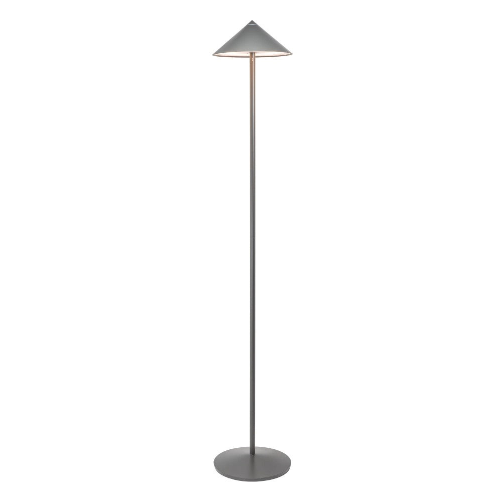Zafferano Lampada da Terra Led Ricaricabile Pina XXL - 6W, IP65, Dimmer Touch, Testa Magnetica, Design Moderno per Interni ed Esterni - Titanio