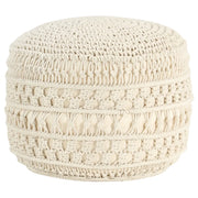 Pouf Lavorato a Mano in MacramÃ© 45x30 cm in Cotone  cod mxl 63456