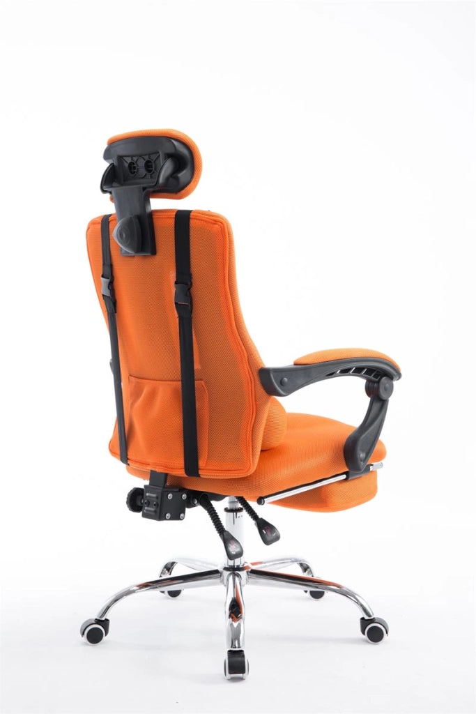 Sedia da ufficio Fellow con poggiappiedi arancione