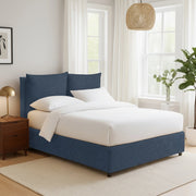 Todmorden, Letto Singolo Sfoderabile Made in Italy, blu