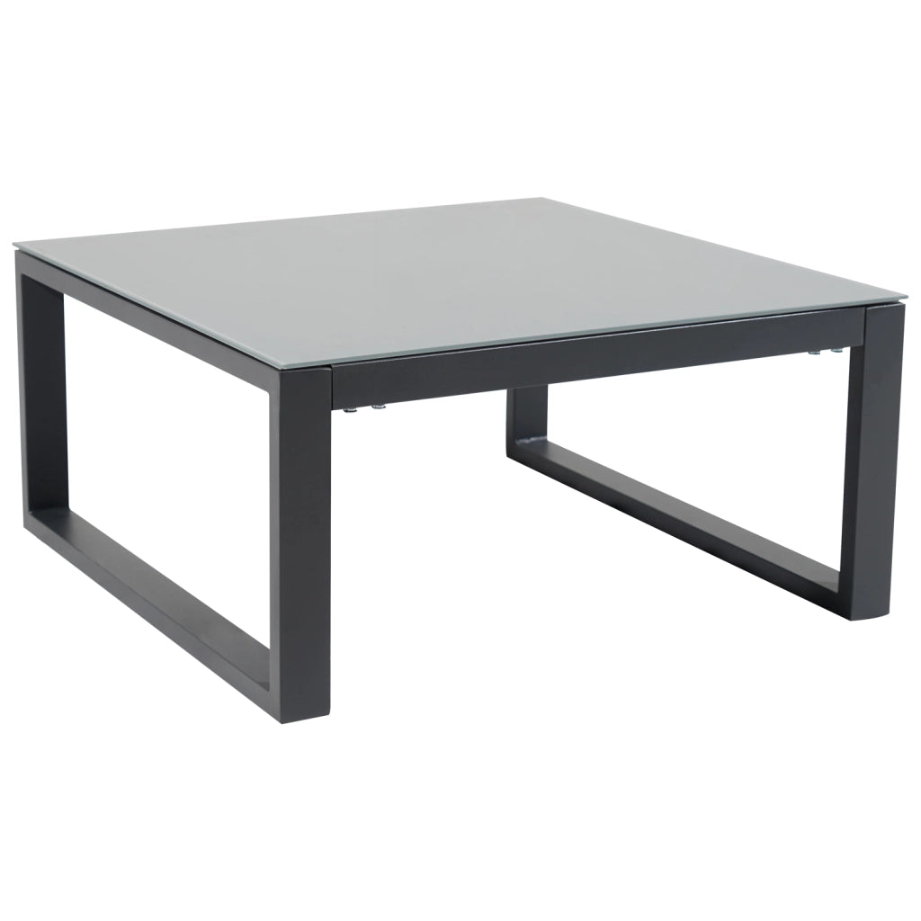 Set di mobili da giardino modulari IBIZA in tessuto grigio 4 posti - alluminio antracite