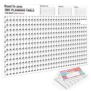 Calendario da parete 365 giorni, calendario da parete 2026 con adesivi, calendario da parete e da scrivania, planner creativo e minimalista, versione inglese