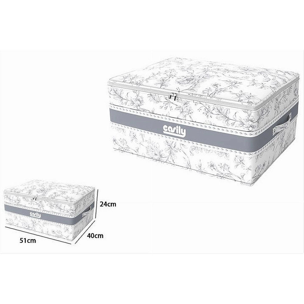 Trade Shop - Box Portatutto Scatola Salvaspazio Contenitore Organizer 51x40x24cm Fantasia 87320 -