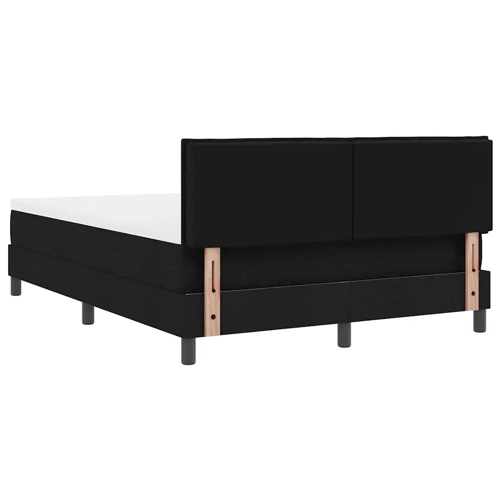 Letto a molle con materasso Nero 140 x 200 cm Tessuto 3338771