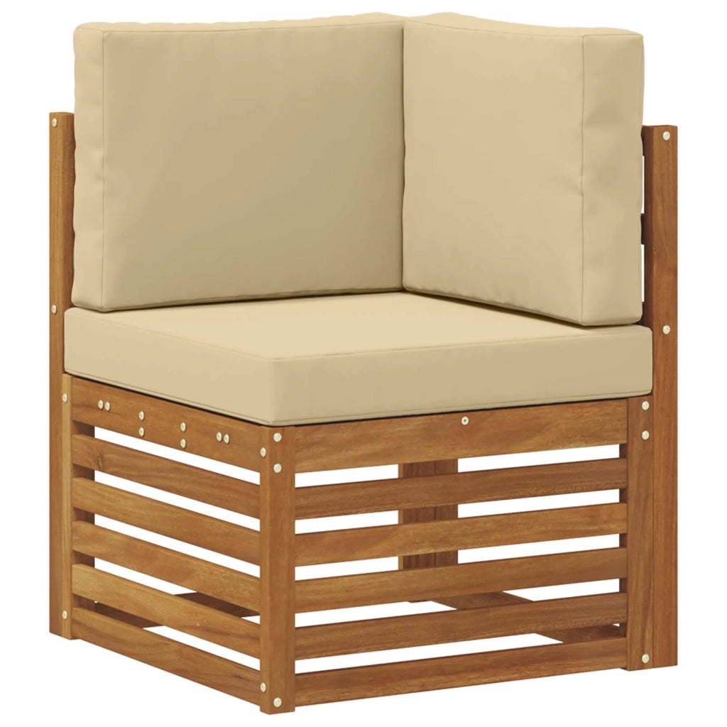 Set di divani da esterno 5 pcs Naturale e Beige 59 x 59 x 37 cm 3384339