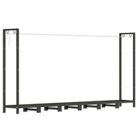 Legnaia Regolabile 235x31x116 cm con Telo Impermeabile e Catene in Acciaio Nero