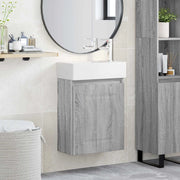 Mobile bagno con rubinetto Sonoma grigio 45,5 x 22,5 x 84 cm