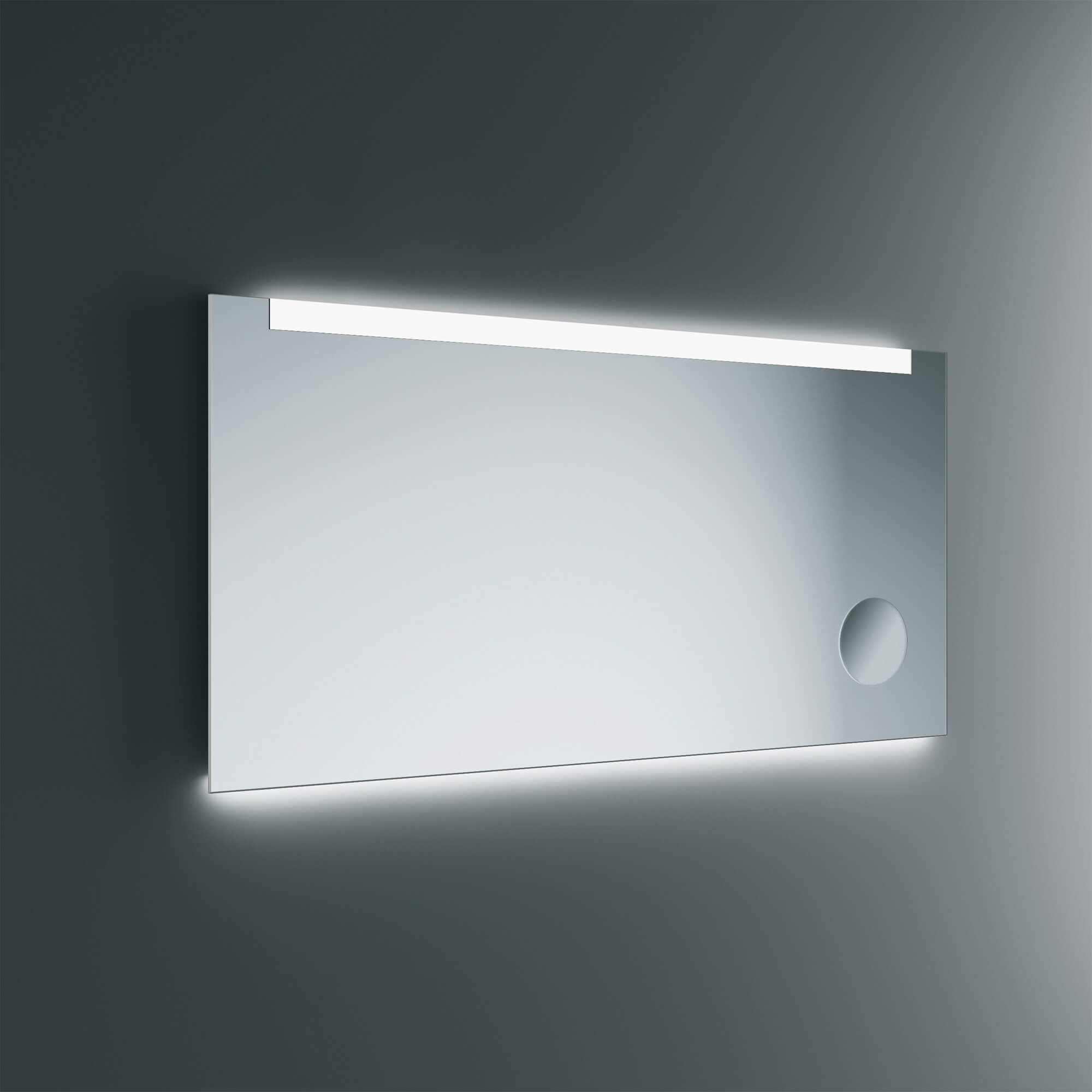 Lineabeta - Specchio LED Acrux 100x80cm con cornice bianca e antiappannamento