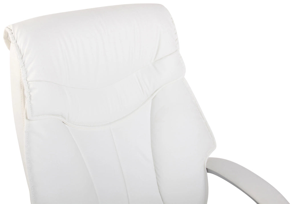Poltrona da ufficio Torro in similpelle bianco