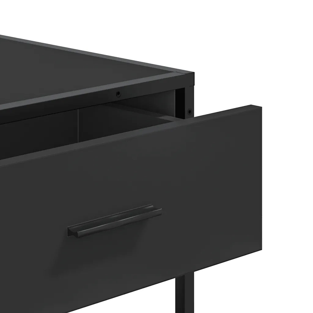 Tavolino Consolle Nero 90x35x80 cm in Legno Multistrato 849174