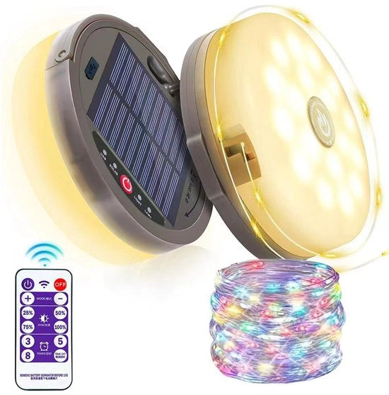 Lanterna da campeggio, lampada da tenda, slitta di illuminazione retrattile, slitta di illuminazione retrattile multifunzionale per esterno, adatta per il campeggio - 8 metri slitta di illuminazione colorata + telecomando