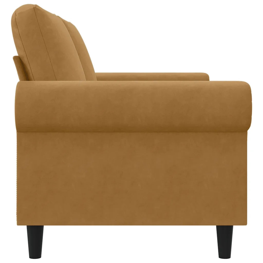 Divano | Divano da soggiorno | Sofa a 2 Posti Marrone 140 cm in Velluto