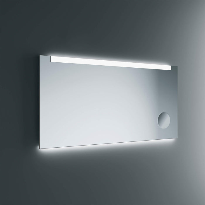Lineabeta - Specchio LED Acrux 120x80cm con cornice nera e specchio ingranditore