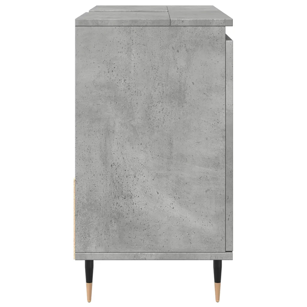 Armadietto da Bagno Grigio Cemento 65x33x60cm in Truciolato 857222
