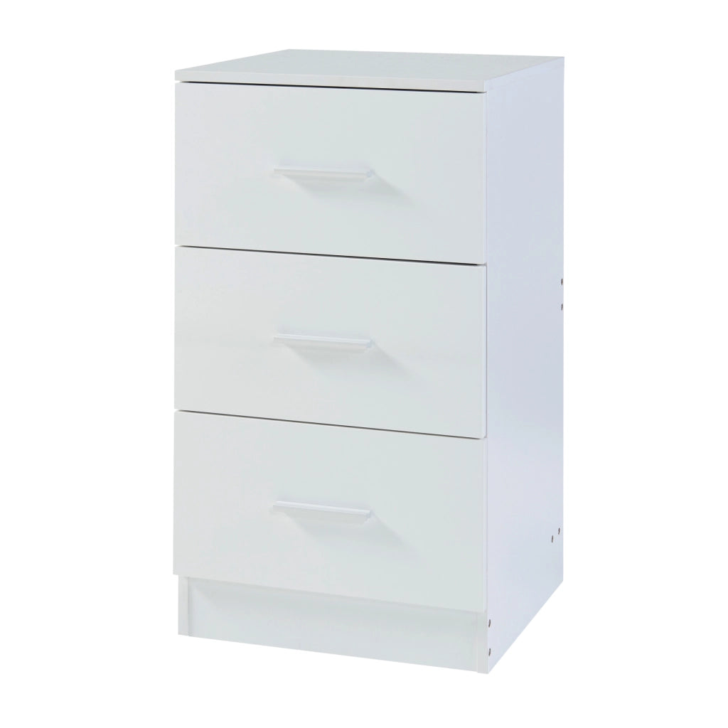 Set di 2 Comodini Aurdal con 3 Cassetti - Bianco Lucido [en.casa]