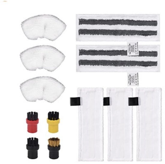 12 Accessori per sterratrice a vapore compatibili con Easyfix SC1 SC2 SC4 SC5 - Accessori per sterratrice a vapore - Set di microveli e bocchetta per pavimento, set di spazzole a roncola