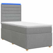 Letto box spring con materasso Grigio Chiaro 90 x 200 cm 3455252