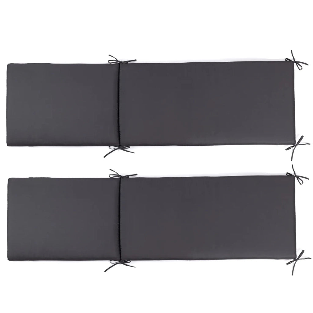 IDMarket - Set di 2 cuscini per sdraio 190 cm grigio antracite