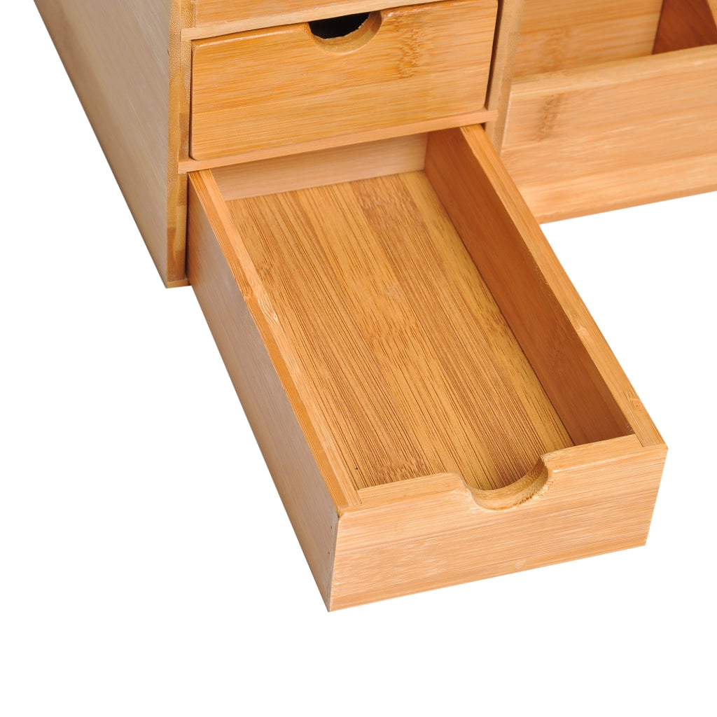Organizzatore per scrivania con cassetti ¨C Minimal ¨C Legno naturale 33x20,5x15,5 cm