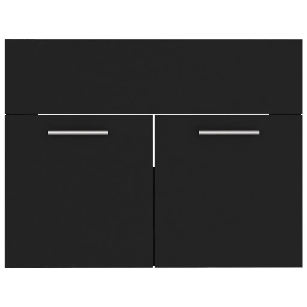 Set Mobili da Bagno Nero in Truciolato 3070866