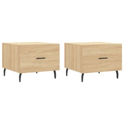 2 pz Tavolini salotto | Tavolino da caff¨¨ | Tavolino da Soggiorno Rovere Sonoma 50x50x40cm Legno Multistrato