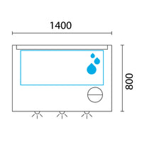 Lineabeta - Specchio LED Acrux 140x80cm con cornice bianca e antiappannamento