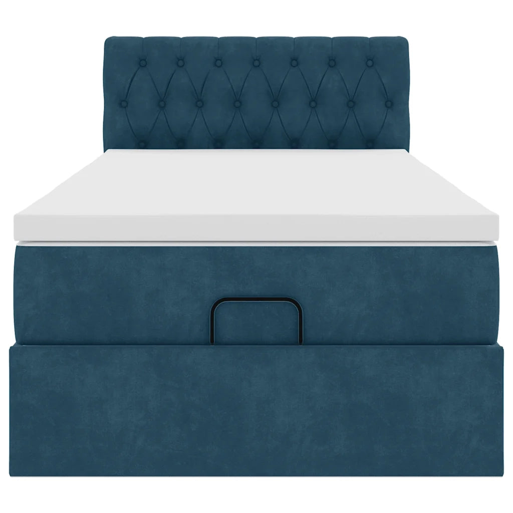 Struttura Letto Pouf con Materasso 100x200 cm Velluto 3312678