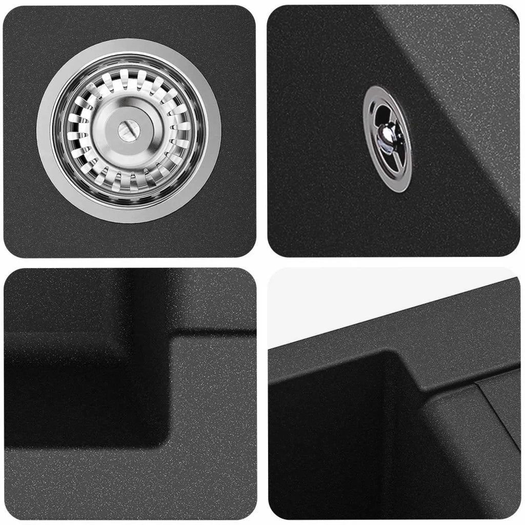 Lavello Nero 780 x 500 mm 80% Quarzo e 20% Resina 42028400
