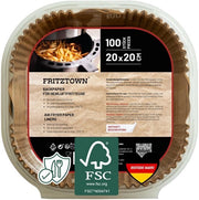 Papel per air fryer - 100 pezzi, 20x20 cm quadrato
