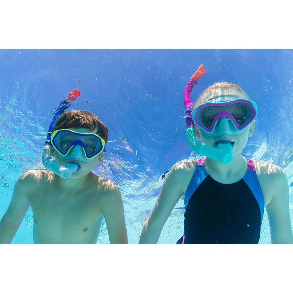 Trade Shop - Set Maschera Per Snorkeling Con Boccaglio Per Bambini 7-14 Anni Colori Ass 24025 -