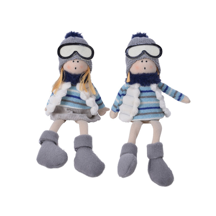 BIMBO/A CON OCCHIALI NEVE 34CM