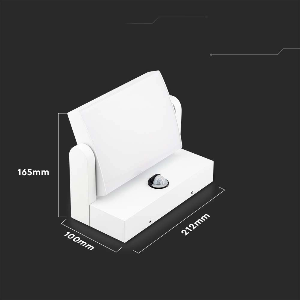 Applique esterna bianca PIR LED 17W 4000K IP65 V-TAC