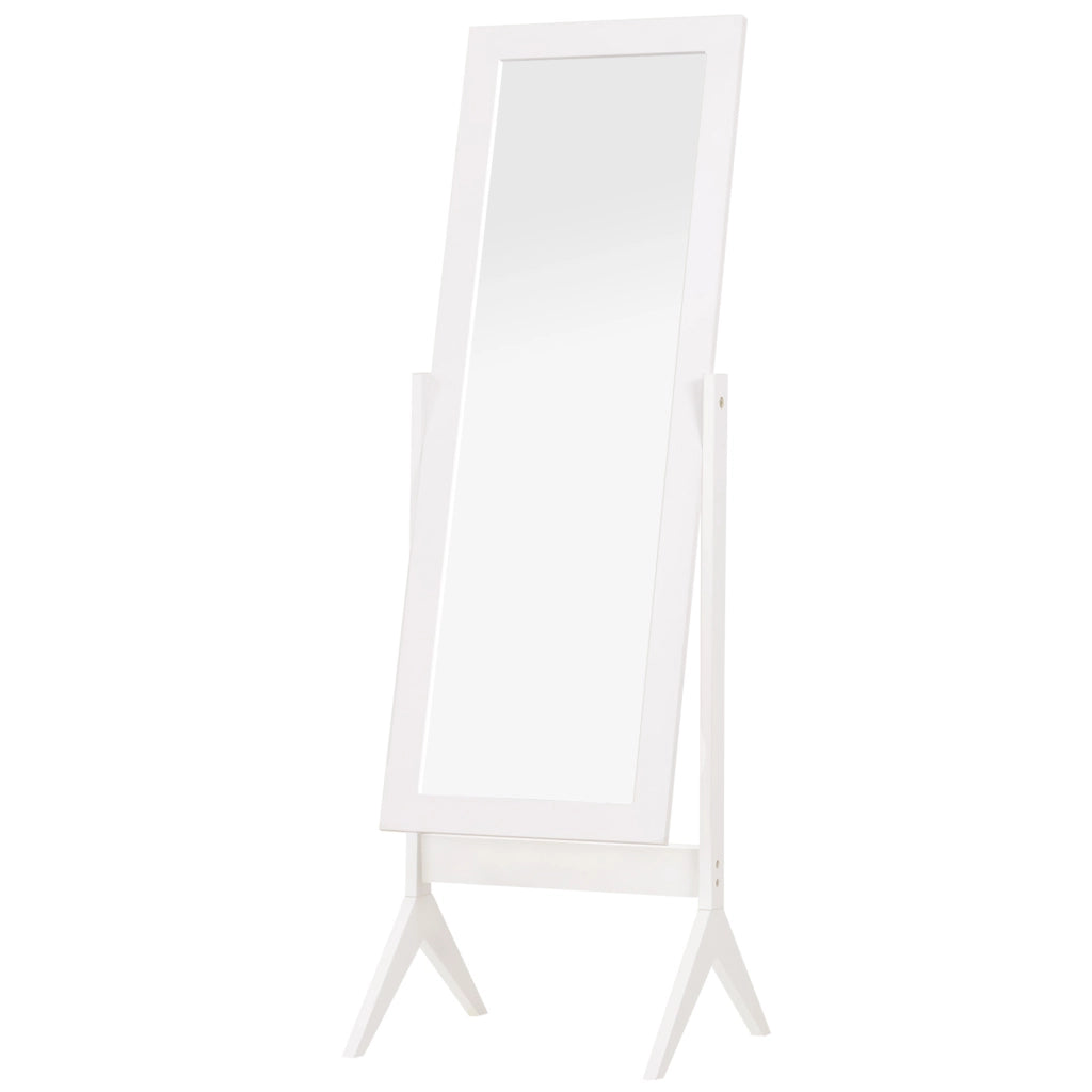 Specchio a Pieno Piede Regolabile ¨C zephmum ¨C Bianco 47x46x148 cm