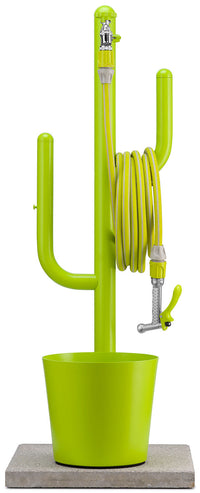 Fontana a Colonna Rubinetto Doppio in Ottone e Porta Tubo Arizona Belfer 42/ARZ Verde Acido