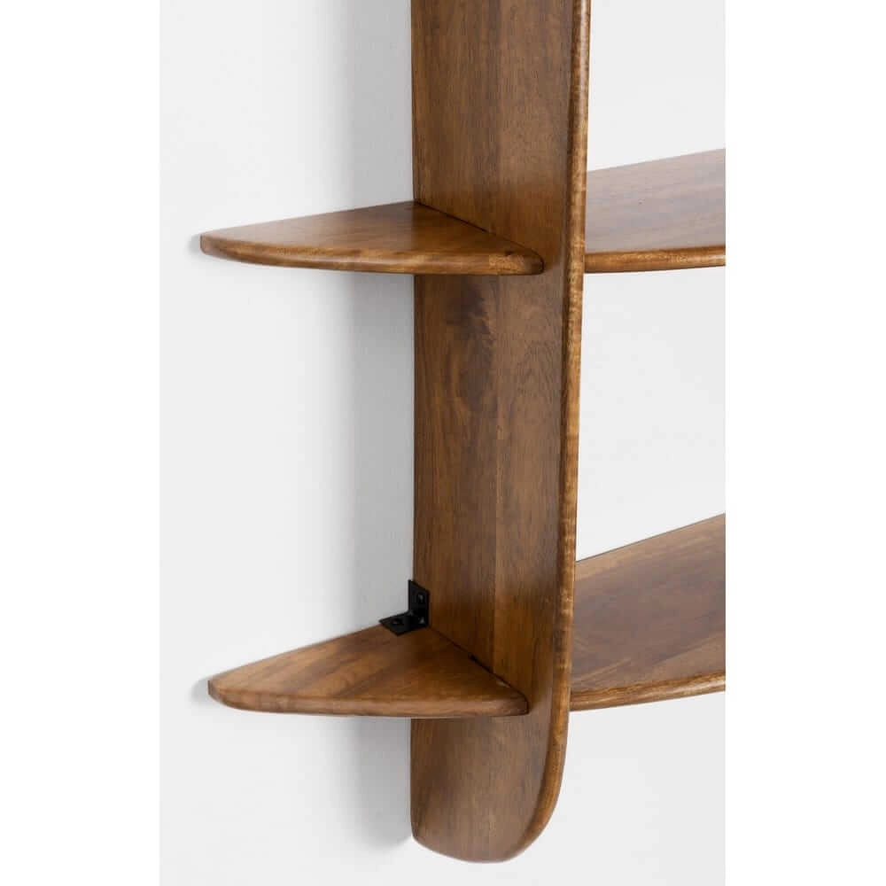 Mensola da Parete 3 Piani in Legno di Mango Naturale - EASTWOOD