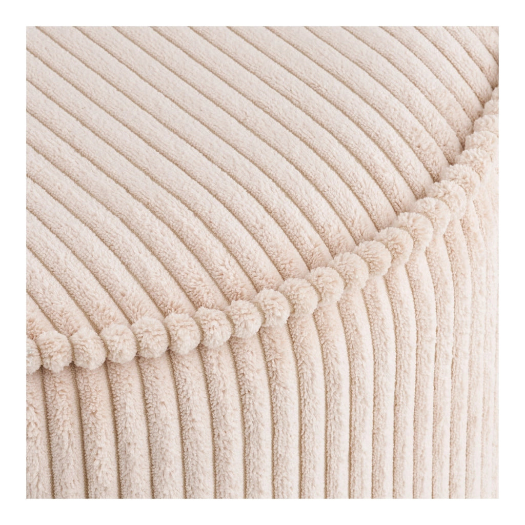 Pouf Taupo, Beige, Legno, 40x40x35 cm