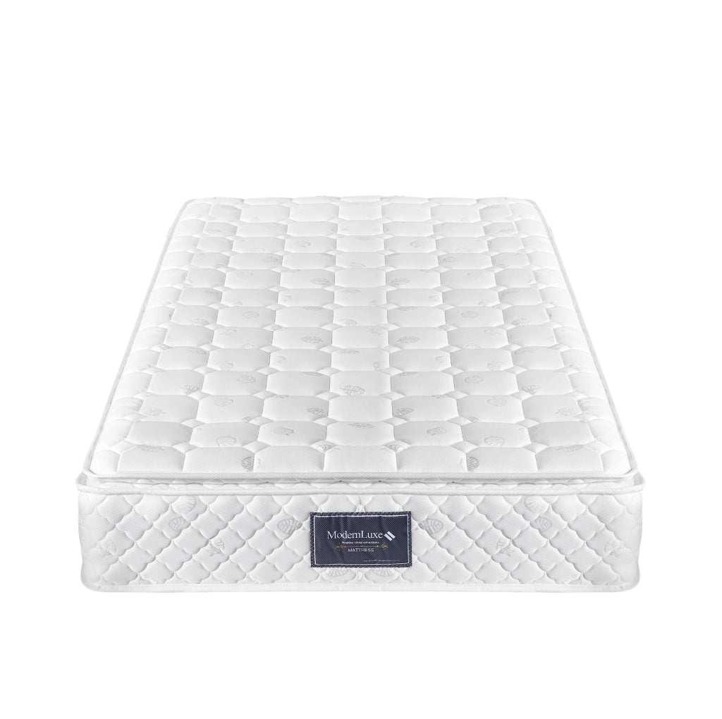 Letto singolo imbottito beige 90x200 cm con LED, 2 cassetti e materasso H3