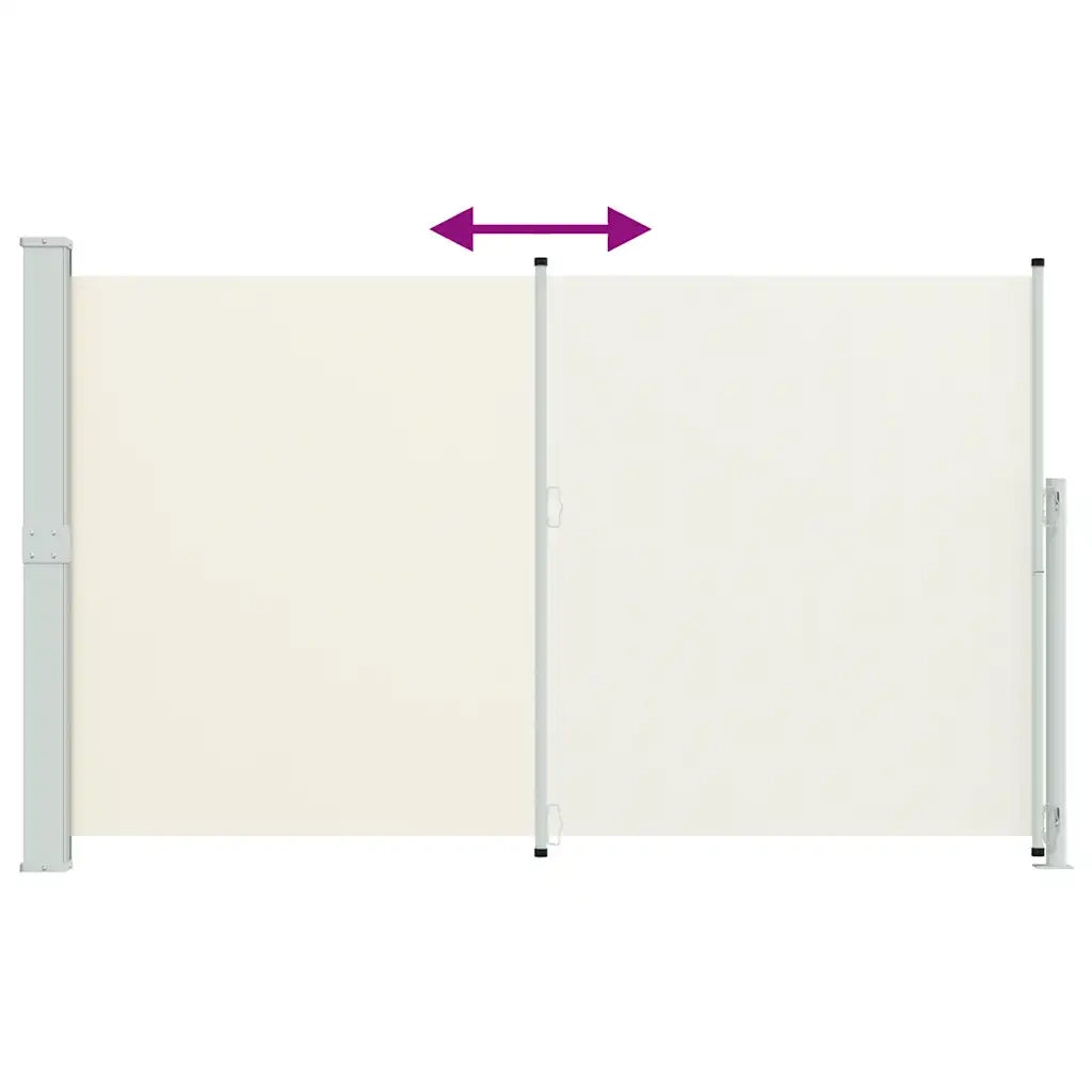 Tenda Laterale Retrattile per Patio 180x314 cm Crema 313400