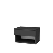Comodino in legno "Jamot" - 45 x 29 x 32 cm - Grigio antracite