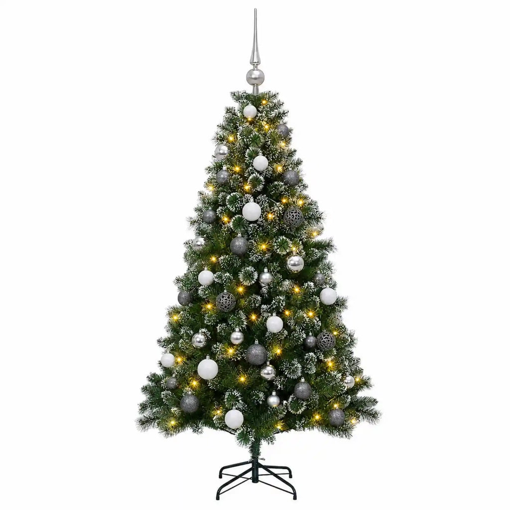 Albero di Natale artificiale con palline 120 cm 150 LED 3461240