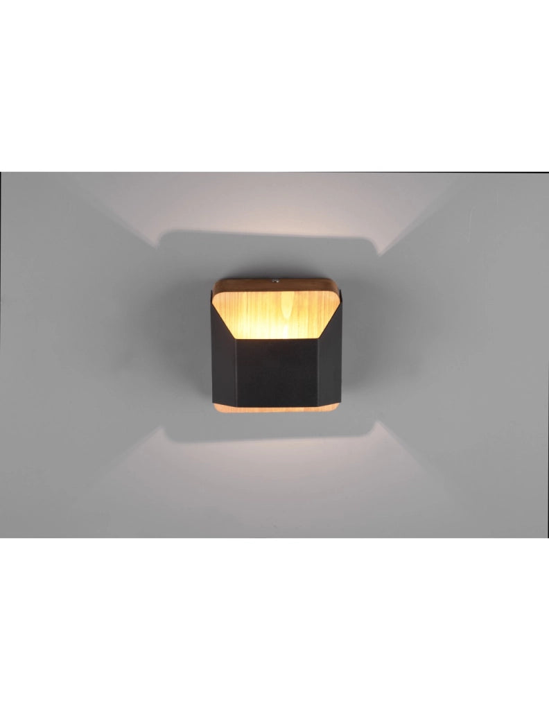 Applique Moderna Biemissione Led Arino Nero Trio Lighting