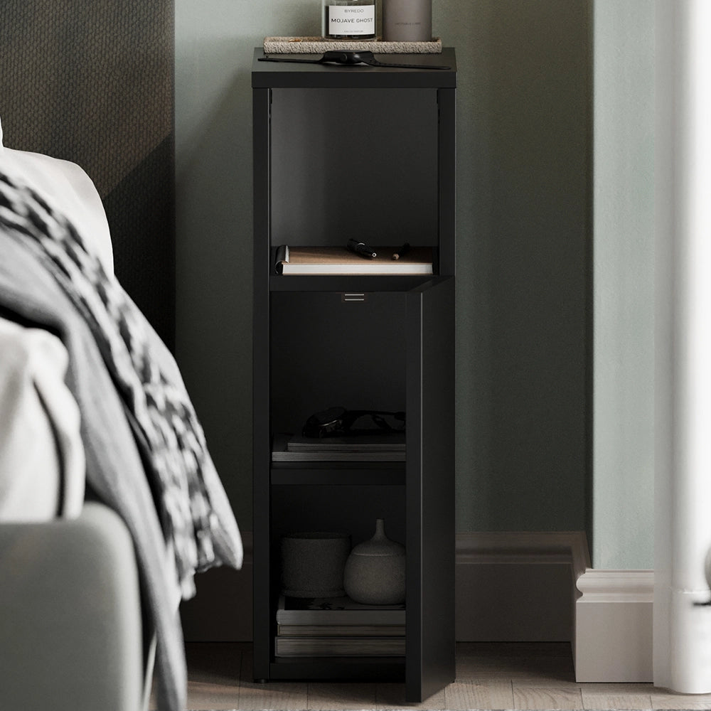 Vicco Comodino camera da letto Nero 20 x 59.5 cm con 1 porta