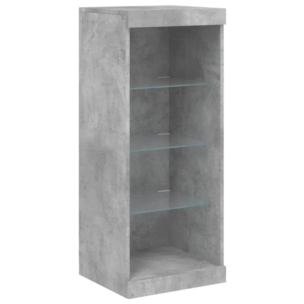 Credenza cassettiera armadio mobile contenitore organizer per cucina soggiorno salotto con luci LED 41 x 37 x 100 cm grigio 02_0029997